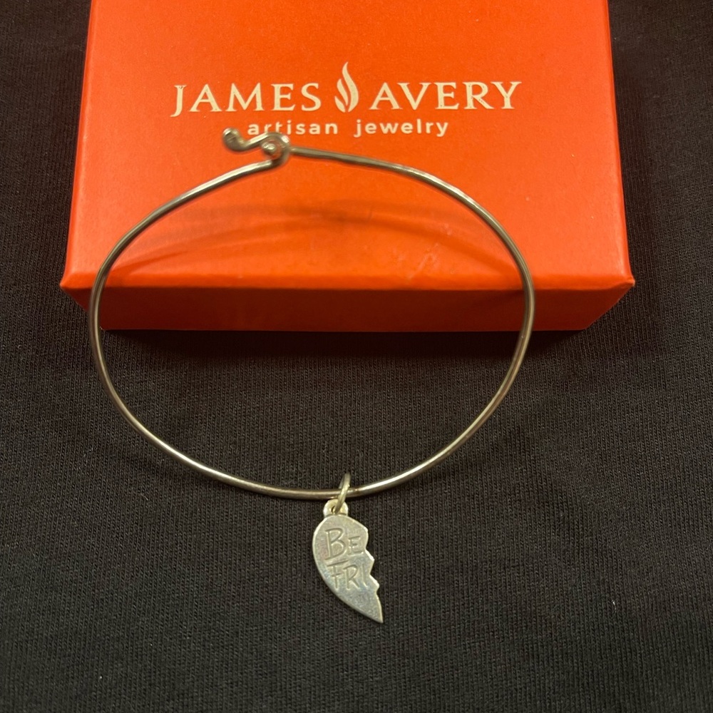 Sterling Silver hook on bracelet and best friend charm.